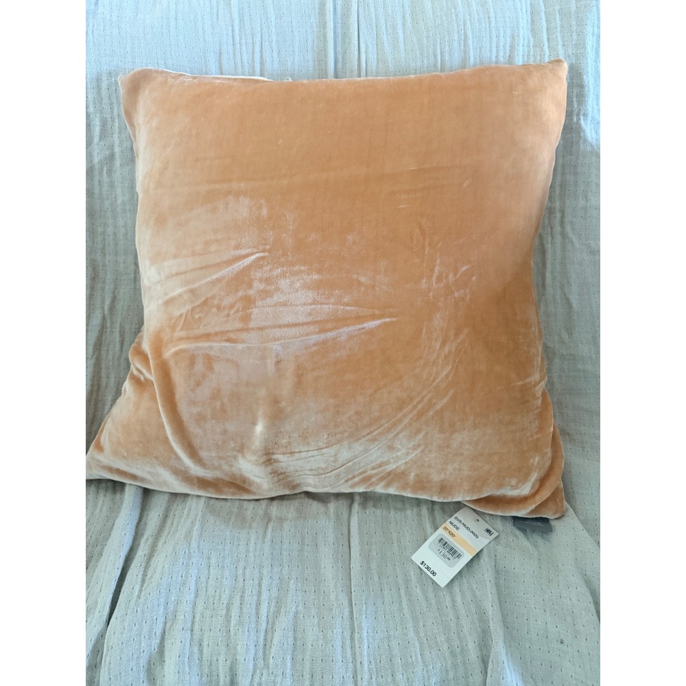 Aviva Stanoff Velvet Throw Accent Pillow Nude‎ 20"x20"